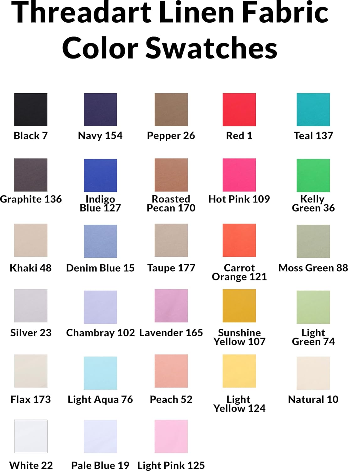 Threadart Linen Fabric by The Yard - Premium Cotton Linen Fabric for Embroidery, Cross Stitch, Apparel, Canvas, Home Décor- 55" Width - Pepper - Image 3