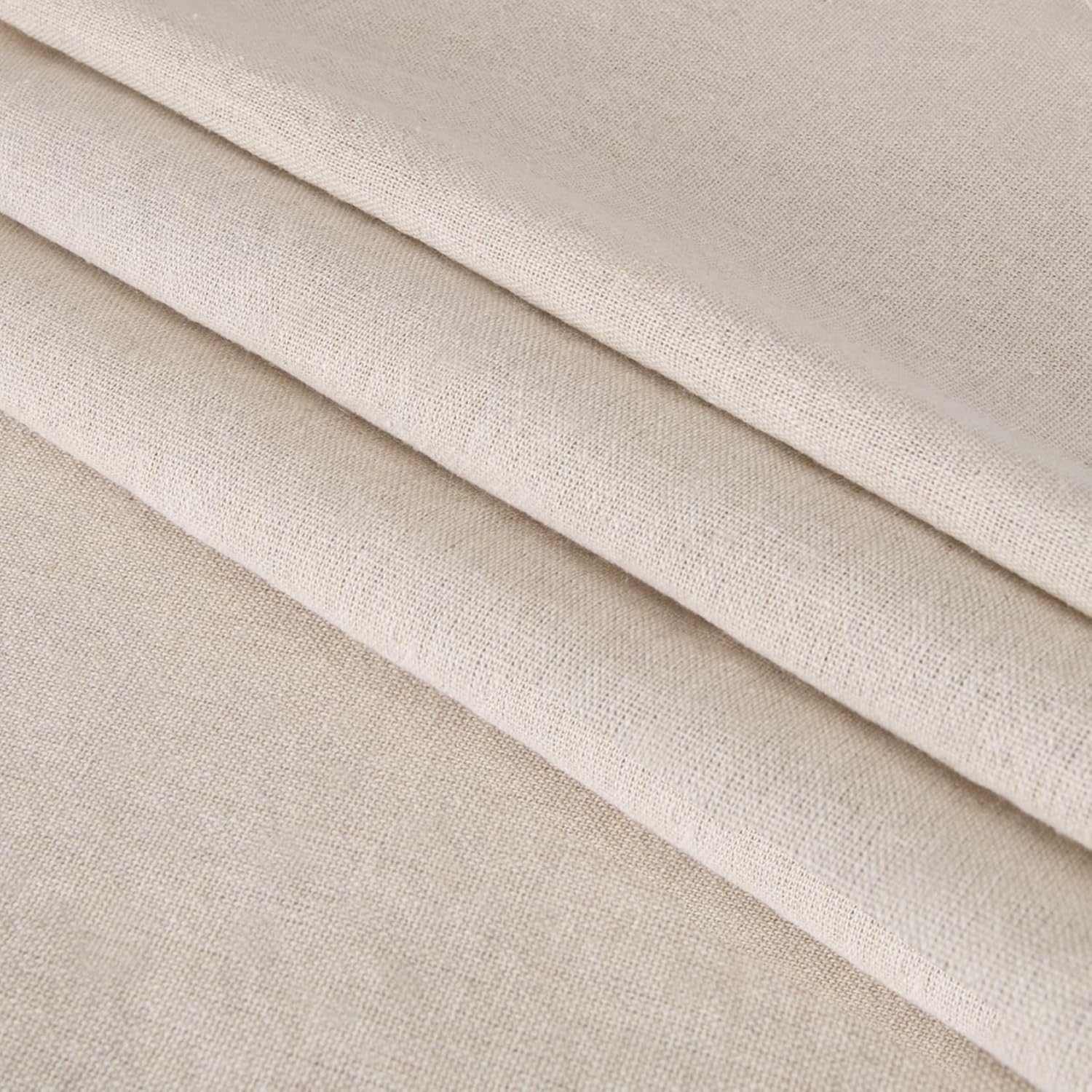 Alternative view of 20 PCS Linen Embroidery Fabric, Pre-Cut Solid Color 5 Different Sizes 5.9 to 19.6inch Embroidery Cloth Fabric Squares, Needlework Sewing Quilting Cloth for DIY Garment Crafts Project, Natural Color