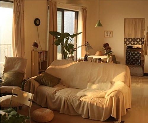 Nature Linen Needlework Fabric, Plain Solid Colour Linen Cloth Hemp Jute Fabric Table Cloth Garments Crafts Accessories, 20 by 62-Inch (Color 1) - Image 6