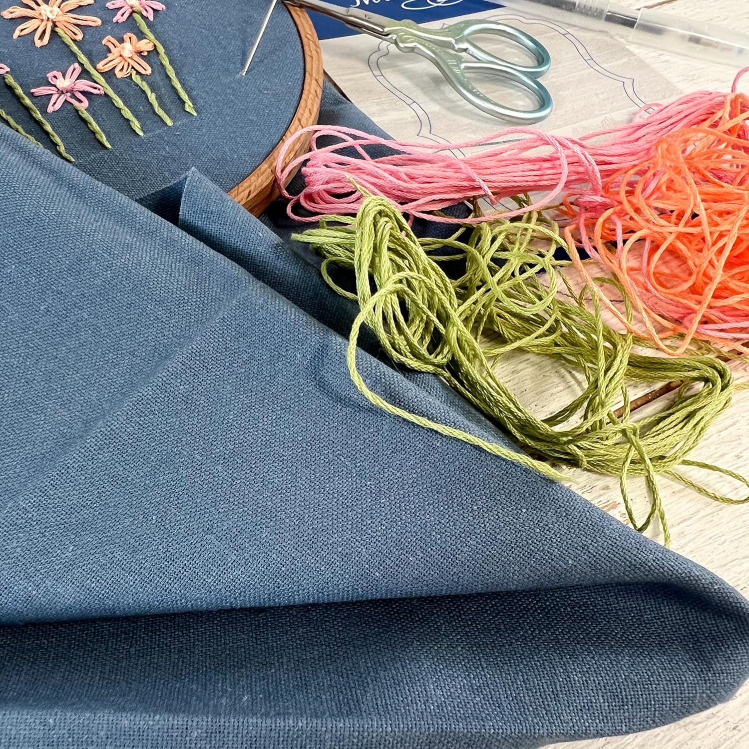 Threadart Linen Fabric by The Yard - Premium Cotton Linen Fabric for Embroidery, Cross Stitch, Apparel, Canvas, Home Décor- 55" Width - Pepper - Image 5