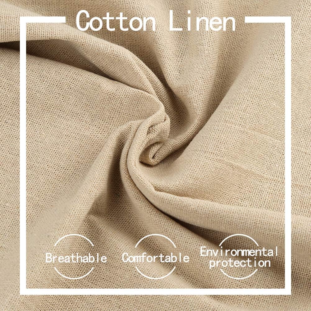 Alternative view of ZXIIXZ Natural Color Linen Needlework Fabric, (59In x 19In) Large Size Linen Fabric Cloth Linen Fabric for Making Garment Craft Upholstery Flower Pot Decoration