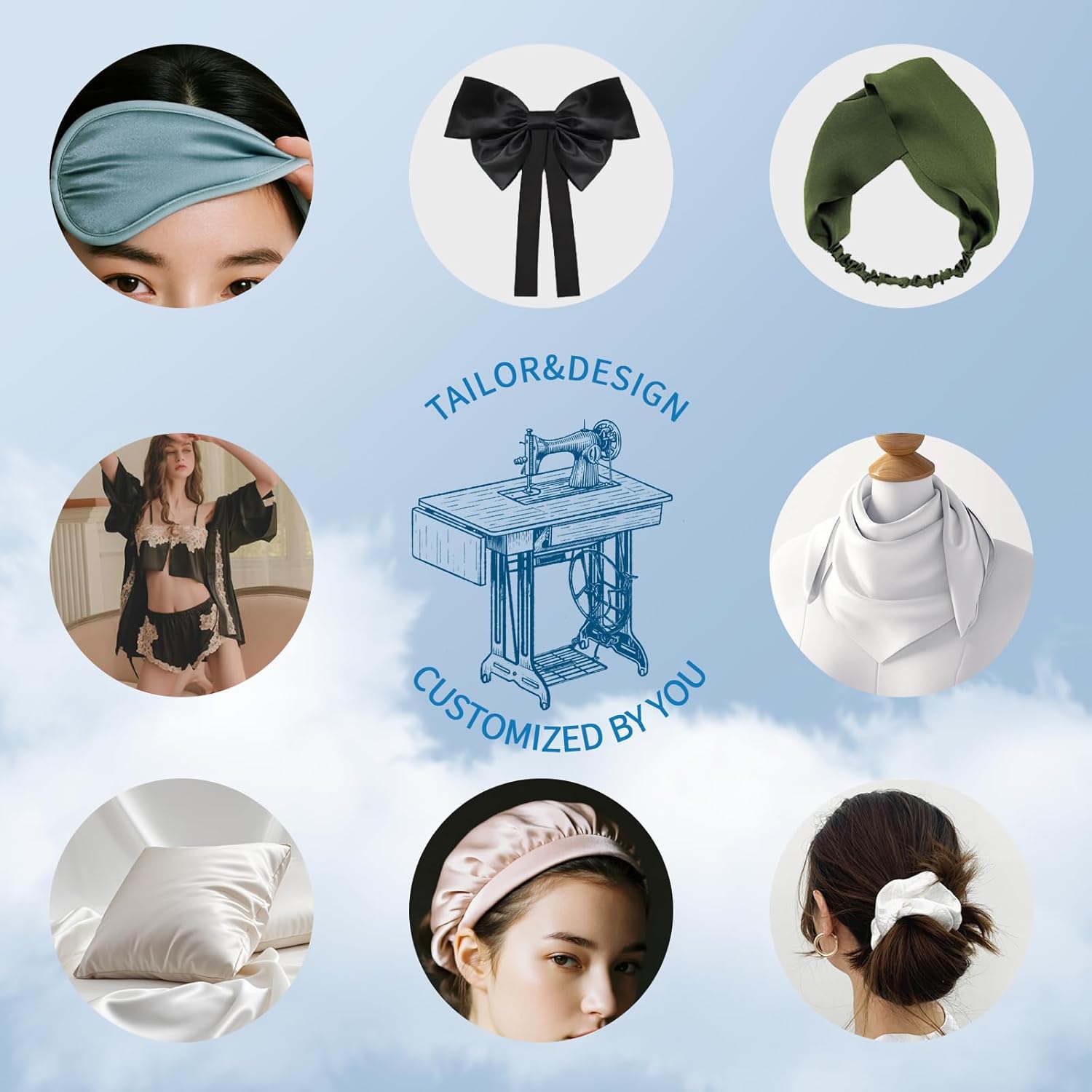 8 Momme 100% Mulberry Silk Habotai Fabric, 44" Wide -6A Grade Silk Fabric by 1 Yard for Lining, Dresses, Scarves & DIY Sewing Projects(Black) - Image 5