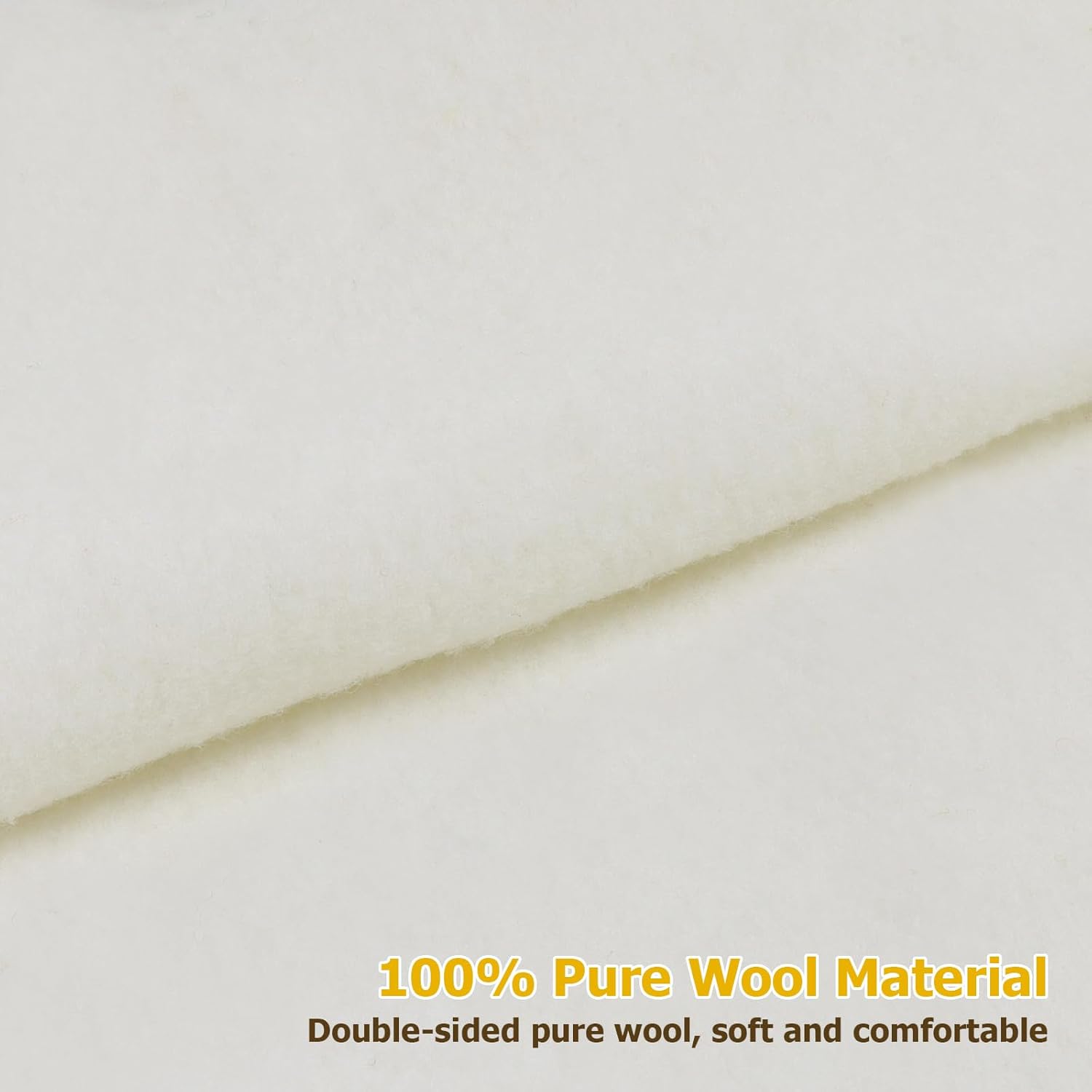 FINDUFA 12" x 39" Wool Felt Fabric, Pure Merino Felt Fabric for Sewing DIY Wool Felt Craft Needle Felting Wet Felting Handmade Home Liners Weaving Beige