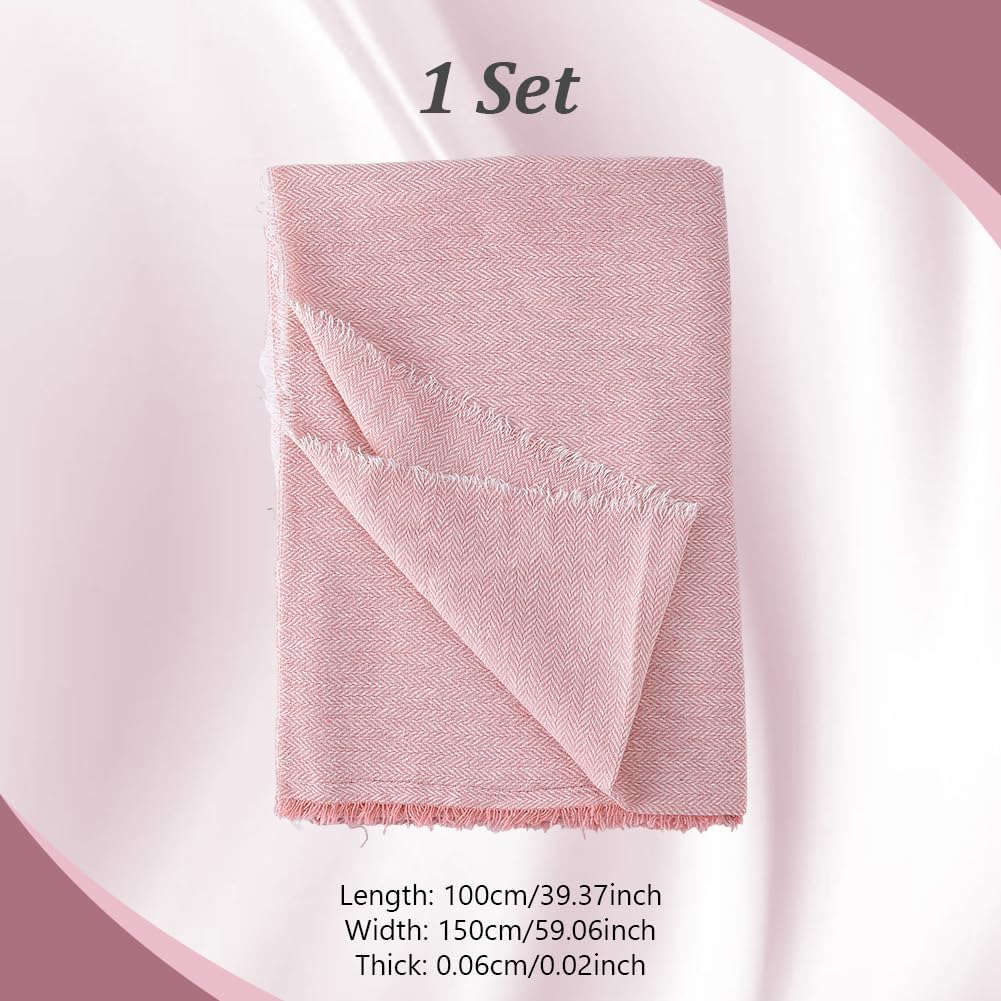 AHANDMAKER 1 Yard Wool Tweed Fabric Wool Remnants Offcuts Tweed Squares Felt Sheets Woolen Fabric for Craft Decorative Clothing Accessories Felting Applique, Pink (150 x 100cm)