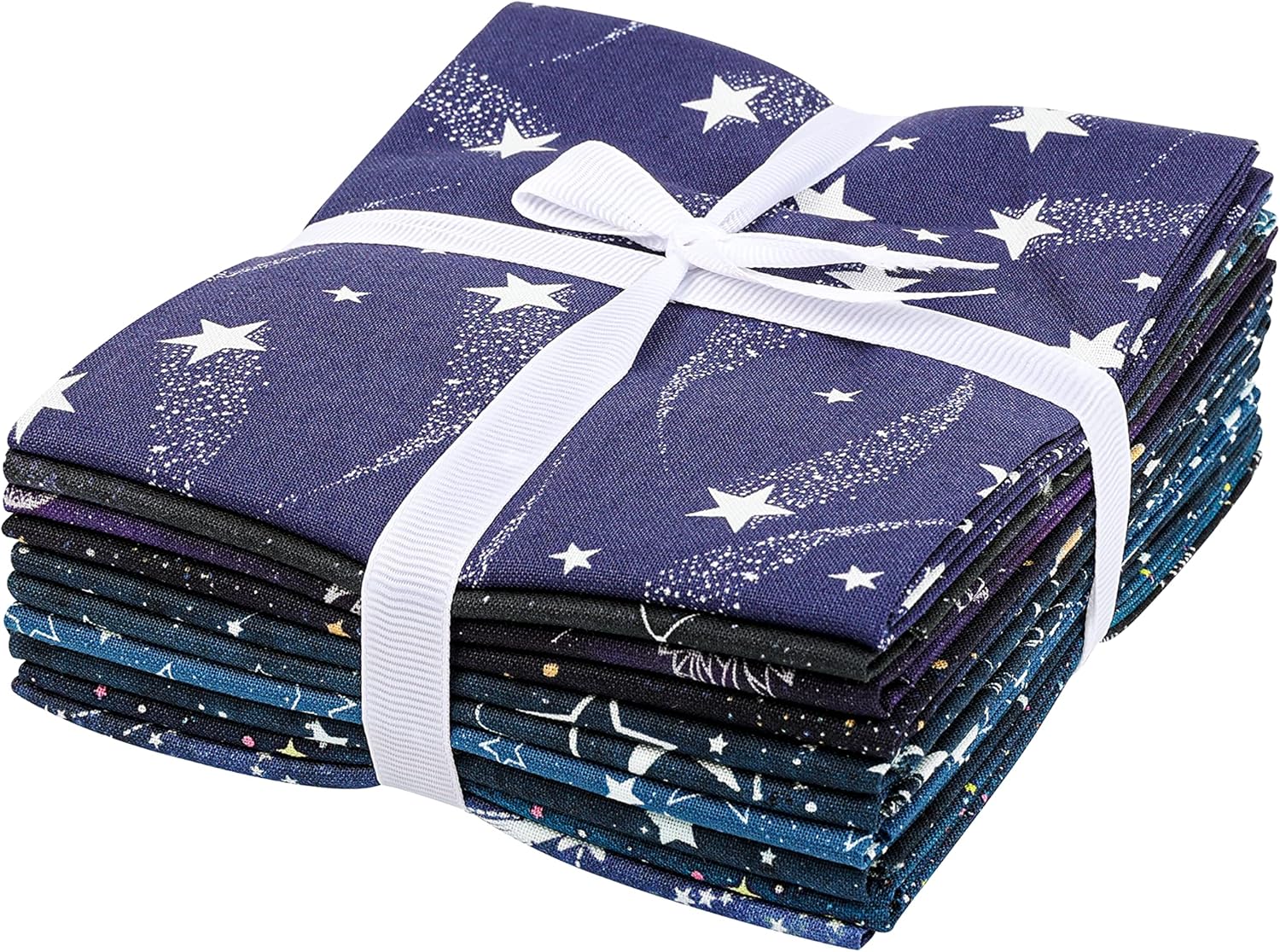 Craftido -25 Options- 100% Cotton Quilting Fabric Bundles 10pcs Fat Quarters 18u201Dx21u201D-Medium Weight 5.2 oz- Soft Cotton for Quilting, Sewing Project, Patchwork, DIY Crafts u2013 Starry Sky - Image 3