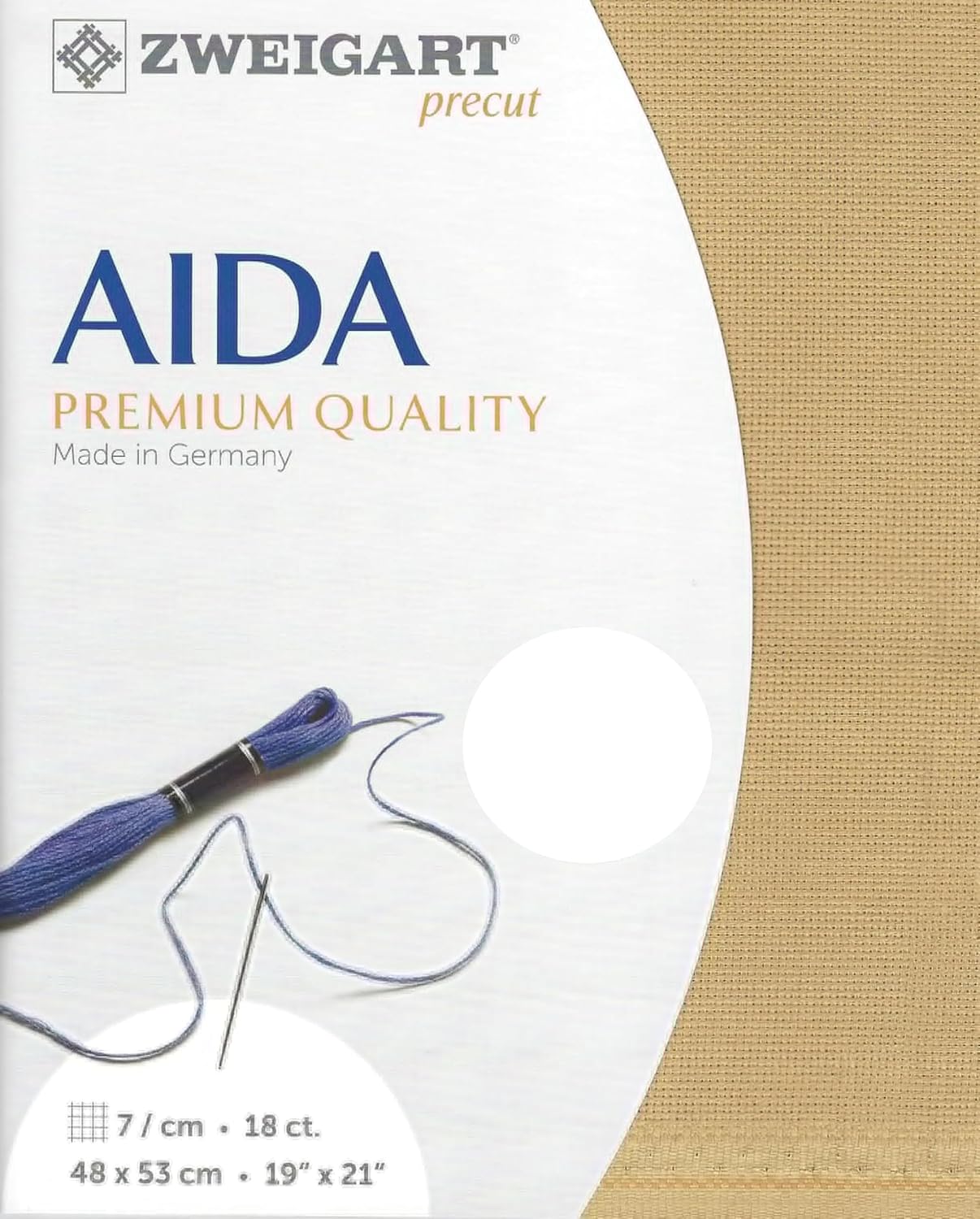 Alternative view of Precut Zweigart Cashel 28 Count Flax 3281/52. Needlework Canvas, Cross Stitch Fabric, Embroidery Canvas 100% Linen