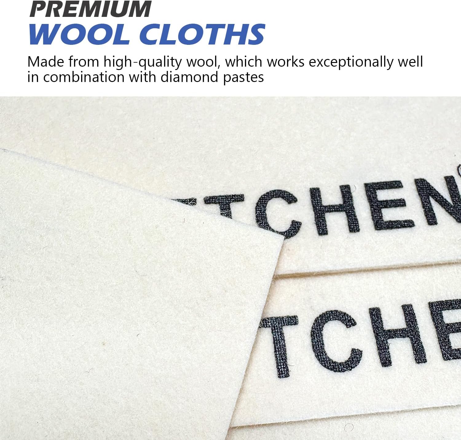 Alternative view of SCOTTCHEN 4Pcs Wool Cloths for Buffing,Polishing and Lapping, 6" x 4" x 1.55mm,Ideal for Lapidary, Jewelry,Glass,and Metalworking ect.