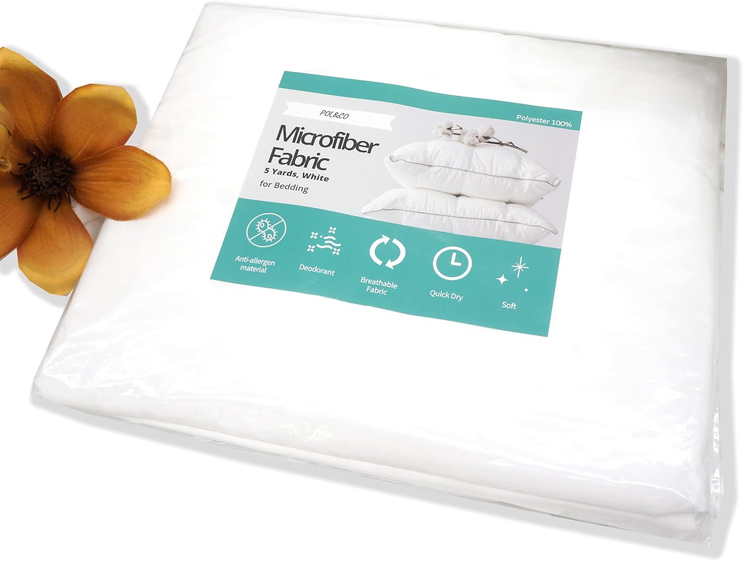 Sublimation Polyester Fabric White u2013 100% Polyester Precut Fabric for Heat Press | 2 Yards | 65" | 75 GSM u2013 Soft, Smooth, Sublimation-Ready Material for DIY Craft & Printing Projects - Image 9