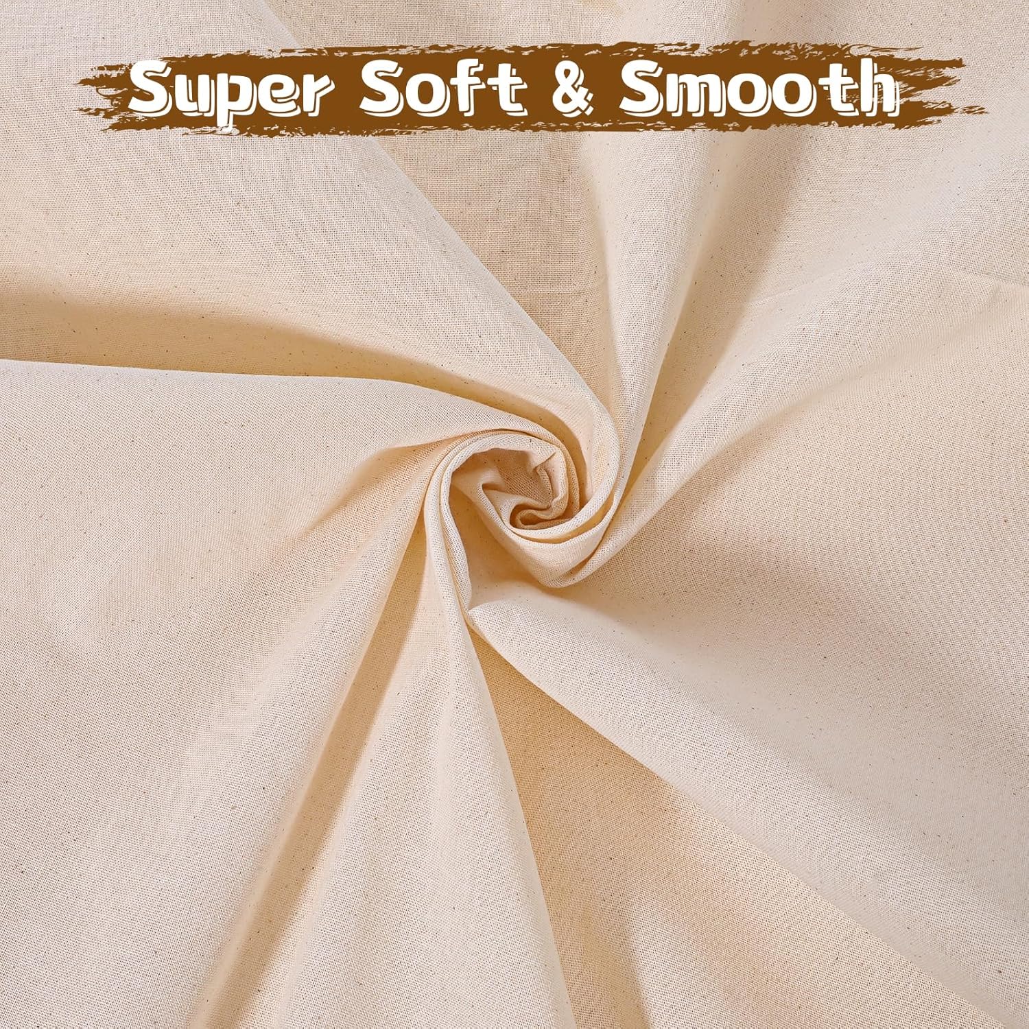 Alternative view of 100% Cotton Muslin Fabric, 5.4 Yards x 63 in Natural Color Unbleached Muslin Linen Fabric by The Yard, Medium Weight Draping Fabrics, for Sewing Material Apparel Cloth Quilting Draping