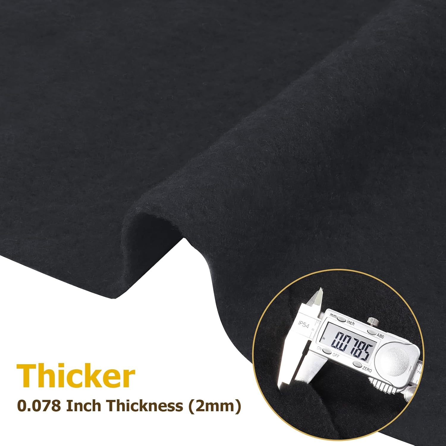 Alternative view of FINDUFA 18" x 39" Wool Felt Fabric, Pure Merino Felt Fabric for Sewing DIY Wool Felt Craft Needle Felting Wet Felting Handmade Home Liners Weaving Black