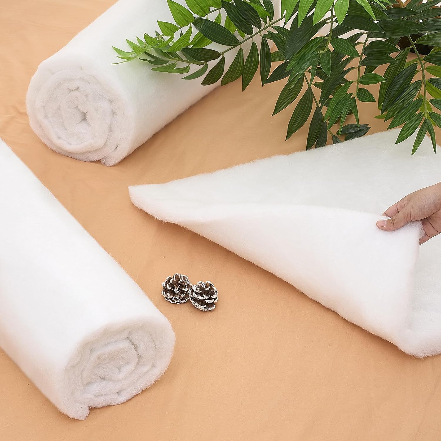 Peryiter 2 Roll Upholstery Quilt Batting 24 Inch x 2 Yard x 2 Inch Polyester Batting Multipurpose Fiberfill Stuffing Fabric for Cushion Pillows Bedspreads Interior Decoration Crafts - Image 6