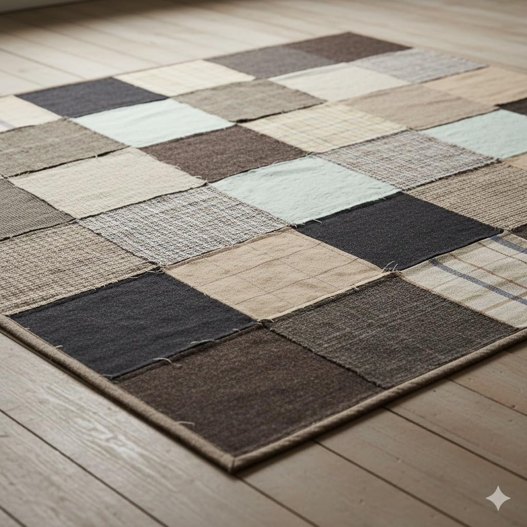 Alternative view of 100% Wool Fabric Squares for Sewing | Scottish Tweed Fabric Material Plaid Felt Remnants Sheets for Clothing Crafting | Vintage Made in Scotland | 10 Pack of 9 Squares