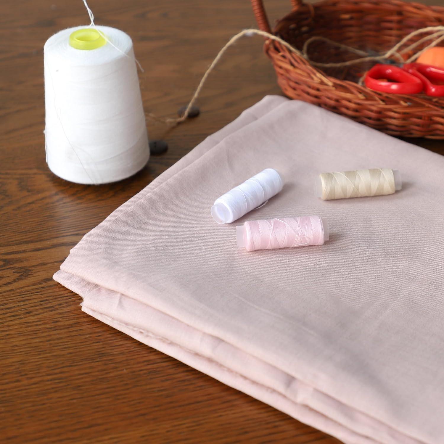 Simple&opulence 100% Linen Fabric by The Yard - 78" Wide Natural Breathable Linen Cloth for DIY, Embroidery, Sewing, Clothing, Bags, Home Decor, Crafts, and Art Canvases (Dusty Pink,1 Yard)