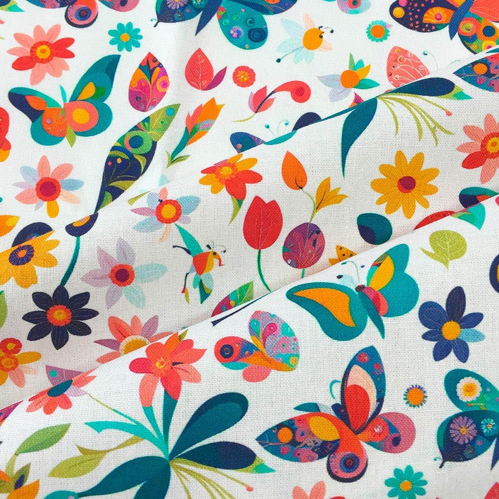 Alternative view of Joocolor 100% Cotton Fabric Butterfly Design by The Yard for Quilting Sewing Crafting (JC-006)