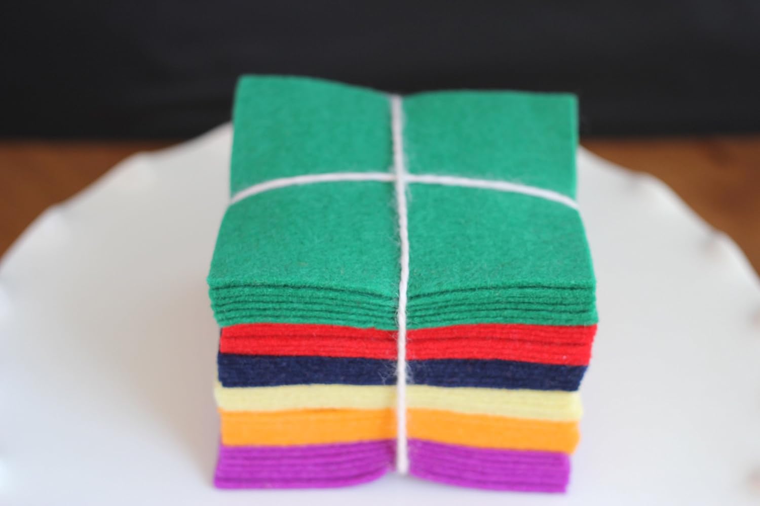 Alternative view of 100% Wool Charm Pack From National Nonvwovens 36-5" Squares Classic Colors