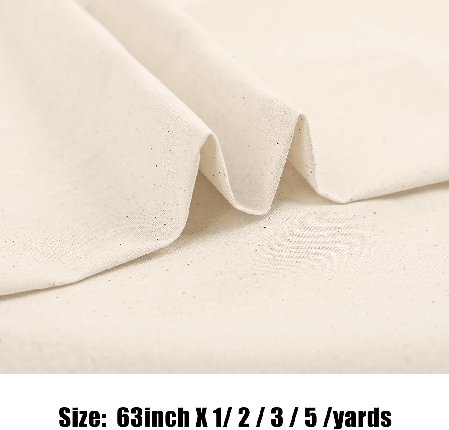 UBCGOTT 100% Cotton Muslin Fabric, 60 Inch X 1 Yard Unbleached Muslin Linen Fabric by The Yard, Draping Fabrics Suitable for Sewing Embroidery, Crafts Material,Garments (Natural)