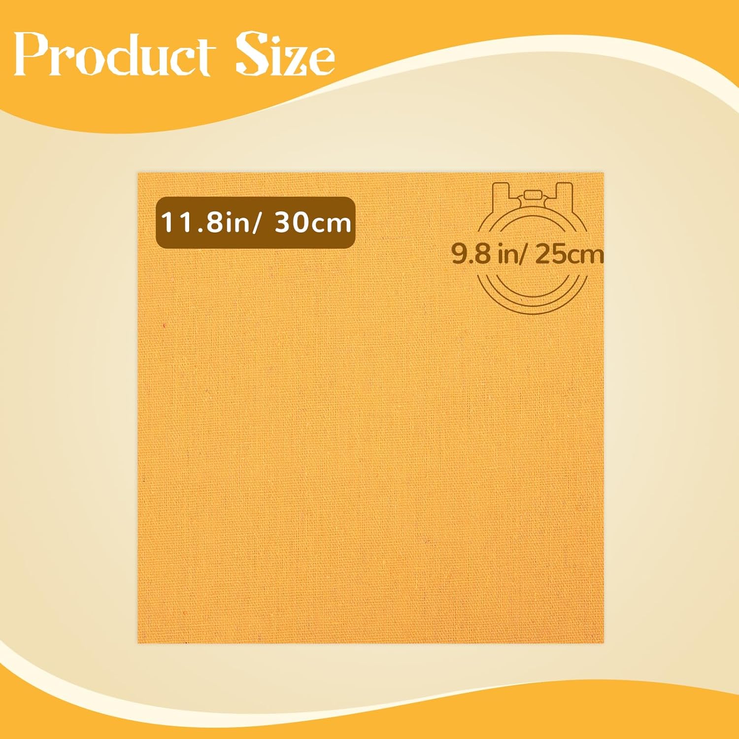 12 Sheets 12 Colors Linen Embroidery Fabric, Pre-Cut Natural Needlework Cloth Fabric, Embroidery Cloth Squares for Garment Craft (11.811.8Inch)