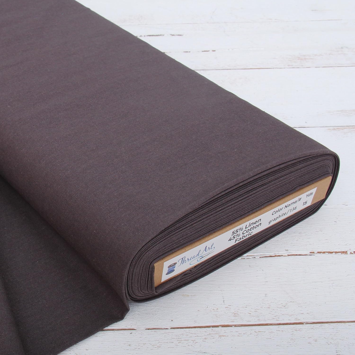 3 Yard Cut of Threadart Linen Fabric - Premium Cotton Linen Fabric for Embroidery, Cross Stitch, Apparel, Canvas, Home Décor- 55" Width - White - Image 9