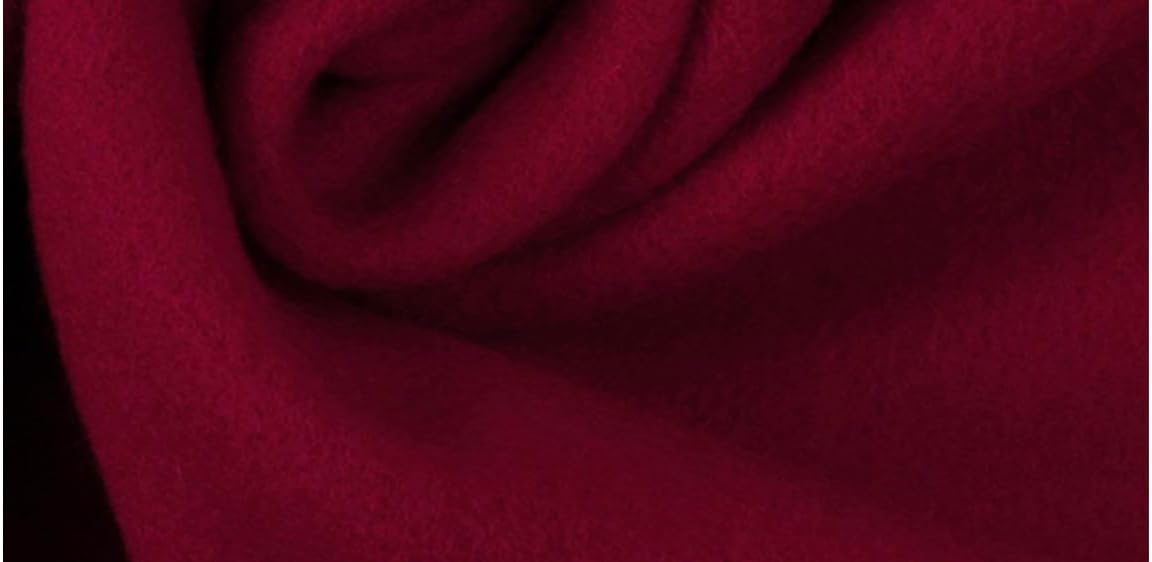 Tuva Textile 40 Yard Bolt of Real Wool Quality Fabric Coating - Red Color Wool Fabric (Heavy Weight with The Real Soft Nap & Drape Finishing) - Fancy Wool Fabric