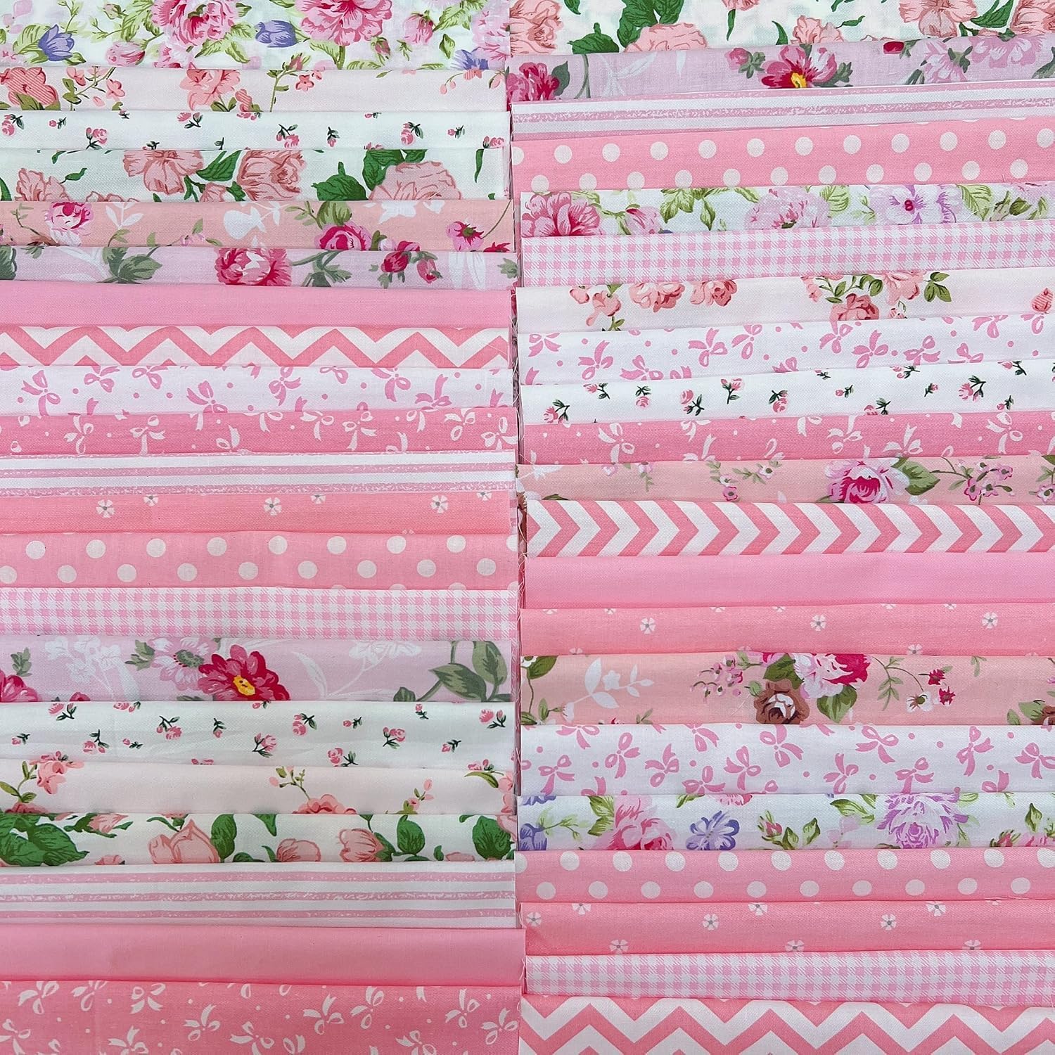 7Pcs 9.8" x 9.8"(25 * 25CM) Cotton Fabric DIY Making Supplies Quilting Patchwork Fabric Fat Quarter Bundles DIY for Quilting Cotton Patchwork Cushions (7pcs Peony, 9.8" x 9.8") - Image 7