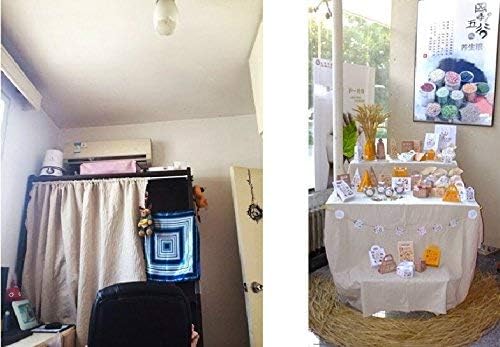 Linen Fabric by The Yard - 3 Yard Linen Embroidery Fabric Plain Solid Color Cloth, 62 Inch Wide Cloth for Needlework, Quilting, Embroidery, Curtain, Garments Craft, Bright White - Image 4