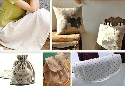 Linen Fabric by The Yard - 3 Yard Linen Embroidery Fabric Plain Solid Color Cloth, 62 Inch Wide Cloth for Needlework, Quilting, Embroidery, Curtain, Garments Craft, Bright White - Image 5