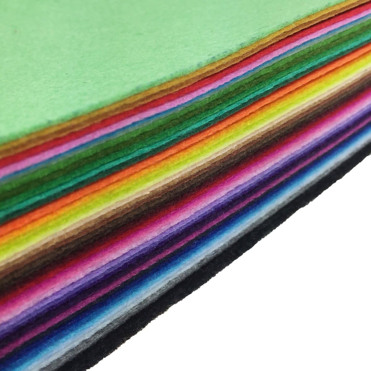 flic-flac 42pcs 8 x 12 inches (20cm*30cm) 42 Colors for Choice A4 Felt Fabric Sheet Assorted Color Felt Pack DIY Craft Patchwork