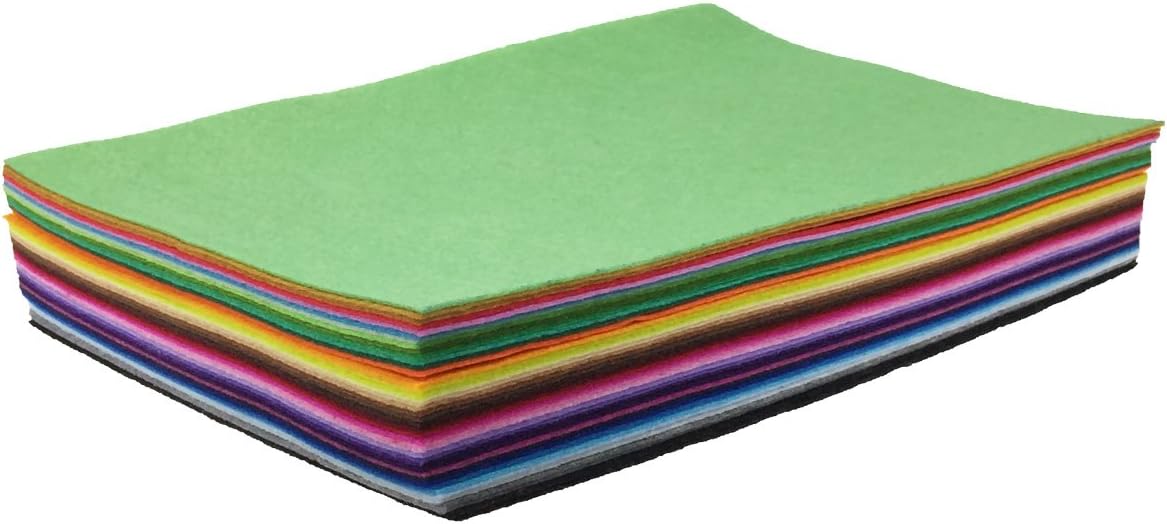 Alternative view of flic-flac 42pcs 8 x 12 inches (20cm*30cm) 42 Colors for Choice A4 Felt Fabric Sheet Assorted Color Felt Pack DIY Craft Patchwork