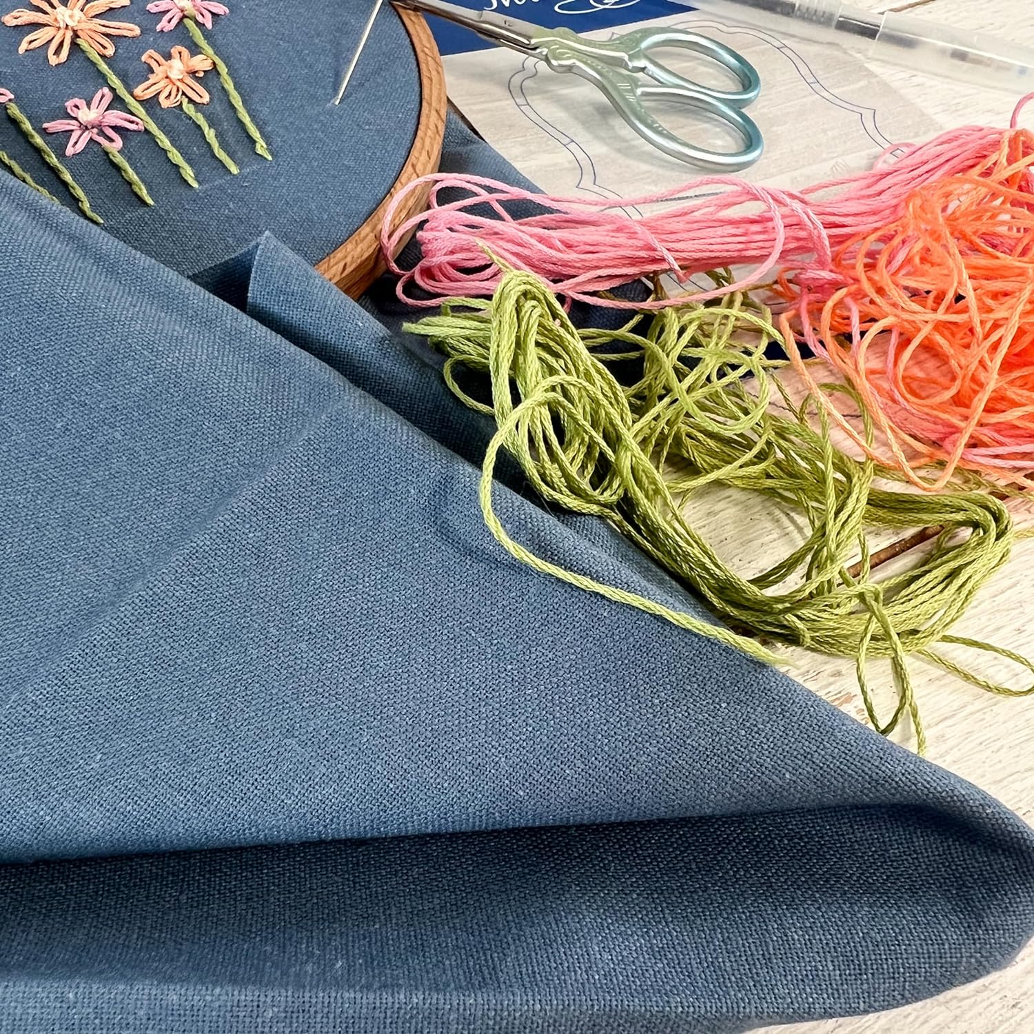 Threadart Linen Fabric by The Yard - Premium Cotton Linen Fabric for Embroidery, Cross Stitch, Apparel, Canvas, Home Décor- 55" Width - Pepper - Image 5