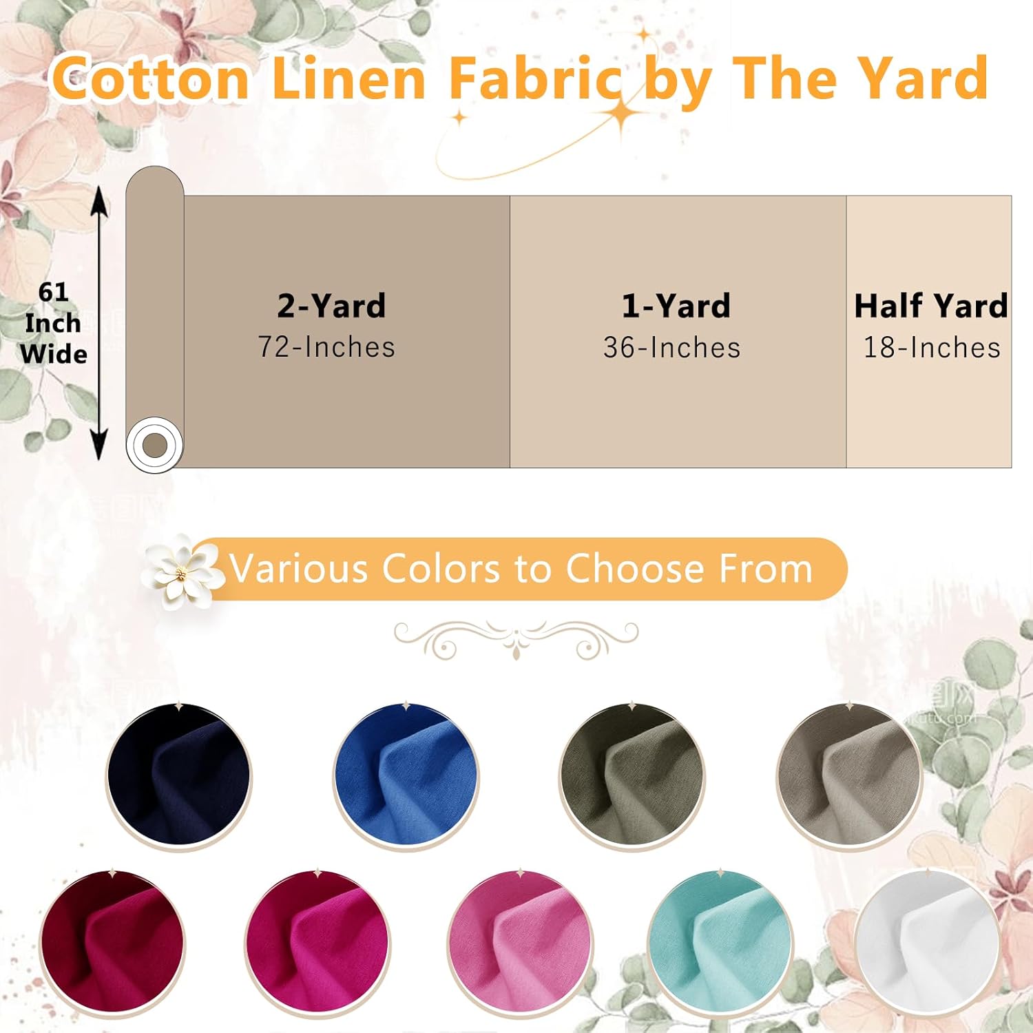 Alternative view of NSGZ Linen Fabric by The Yard, 61 Inch Wide Pink Blend Cloth, 60% Linen 40% Cotton Fabric for Sewing, Embroidery, Needlework and Tablecloths (Pink, Half Yard)