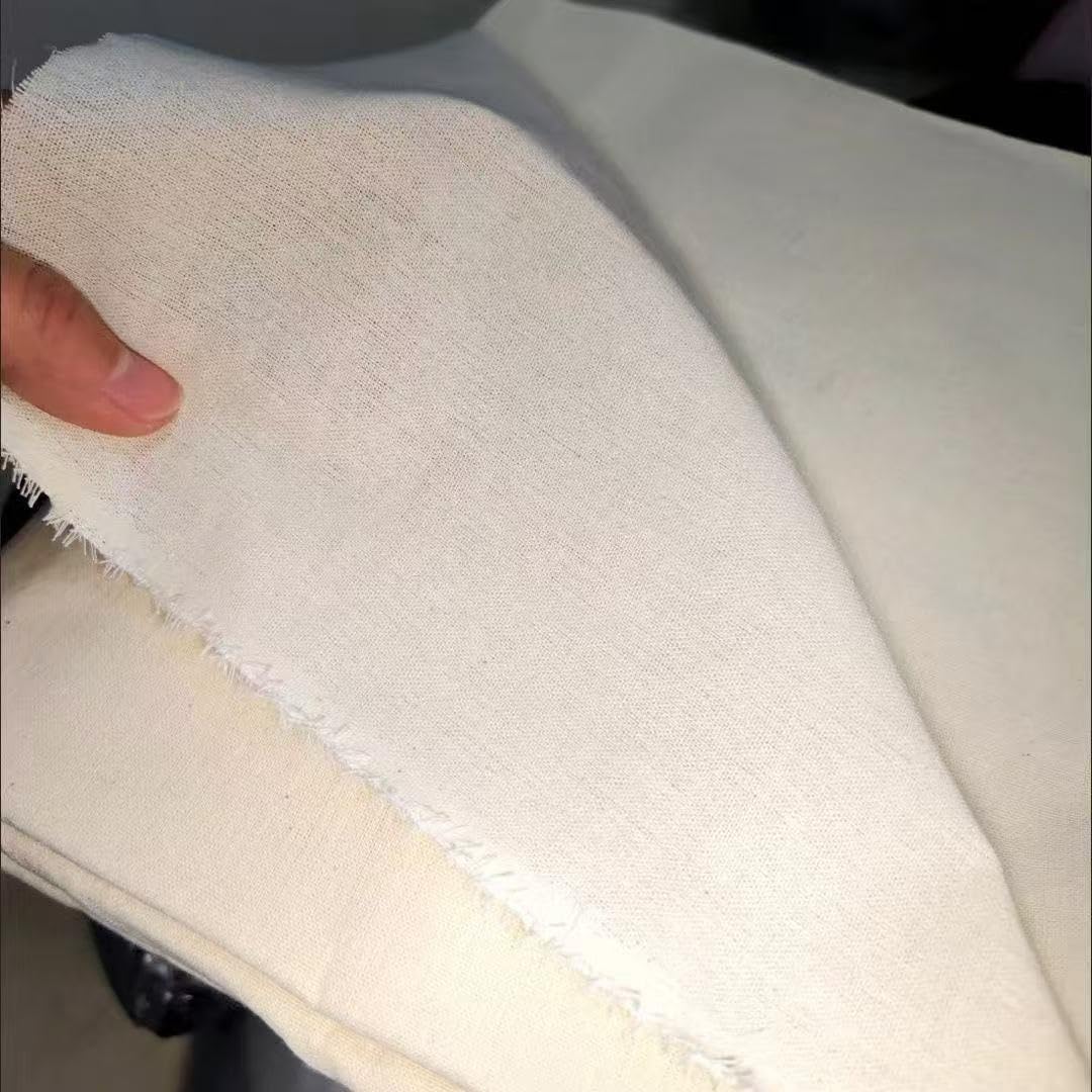 Alternative view of 100% Cotton Muslin Fabric 63 Inch*2 Yards Muslin Linen Fabric by The Yard, Thick Draping Fabrics Suitable Material for Sewing DIY Making Supplies Quilting Patchwork (Unbleached, 2 Yard)