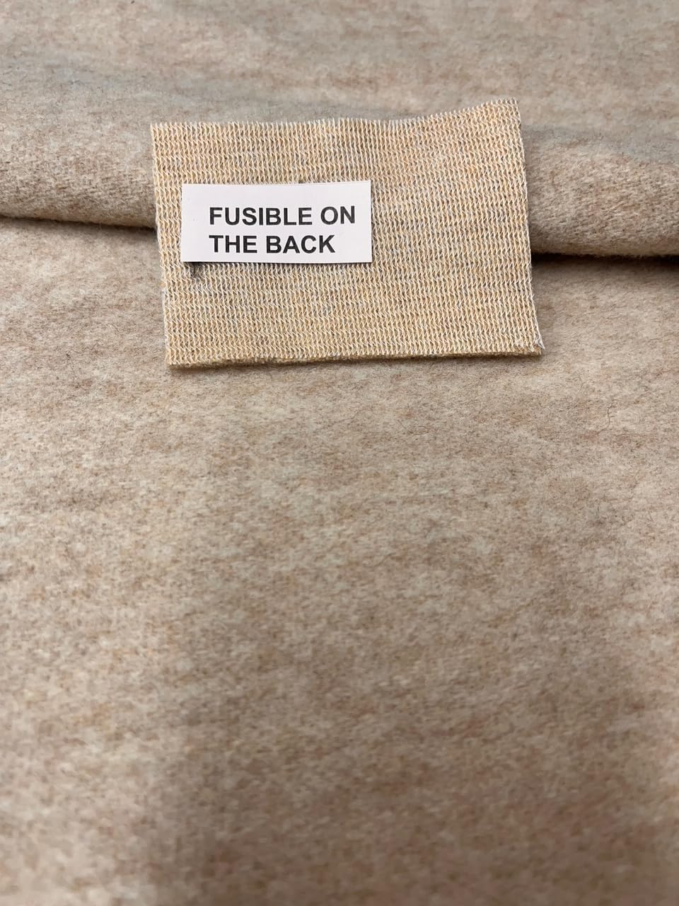 Tuva Textile 40 Yard Bolt of Real Wool Quality Fabric Coating - Oatmeal Natural Color (Heavy Weight with The Real Soft Nap) - Fused on The Back, Add Fabric is Ready to Cut & Sew