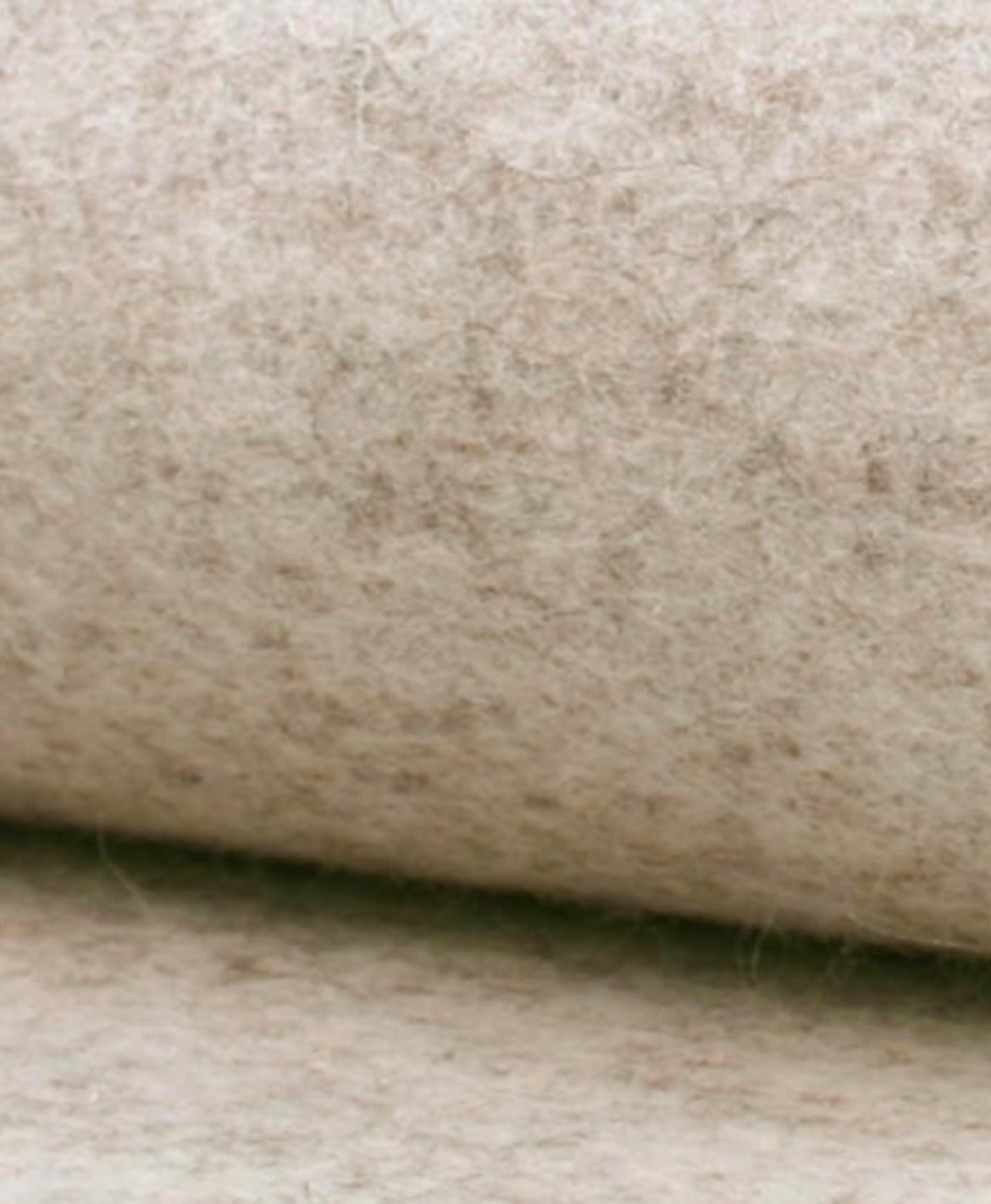 Alternative view of Tuva Textile 40 Yard Bolt of Real Wool Quality Fabric Coating - Oatmeal Natural Color (Heavy Weight with The Real Soft Nap) - Fused on The Back, Add Fabric is Ready to Cut & Sew