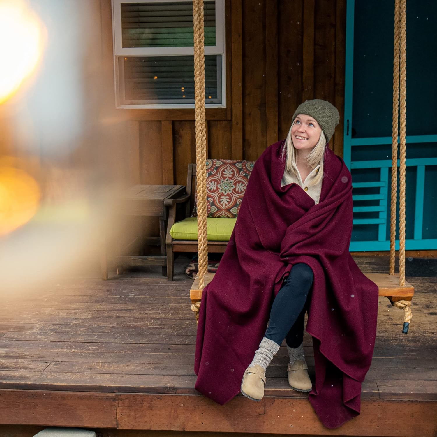 Alternative view of Arcturus Military Wool Blanket - Warm, Thick, Washable - Great for Outdoors, Camping, Stadium Blanket, Picnics, Travel - Car & Bushcraft Survival Kits