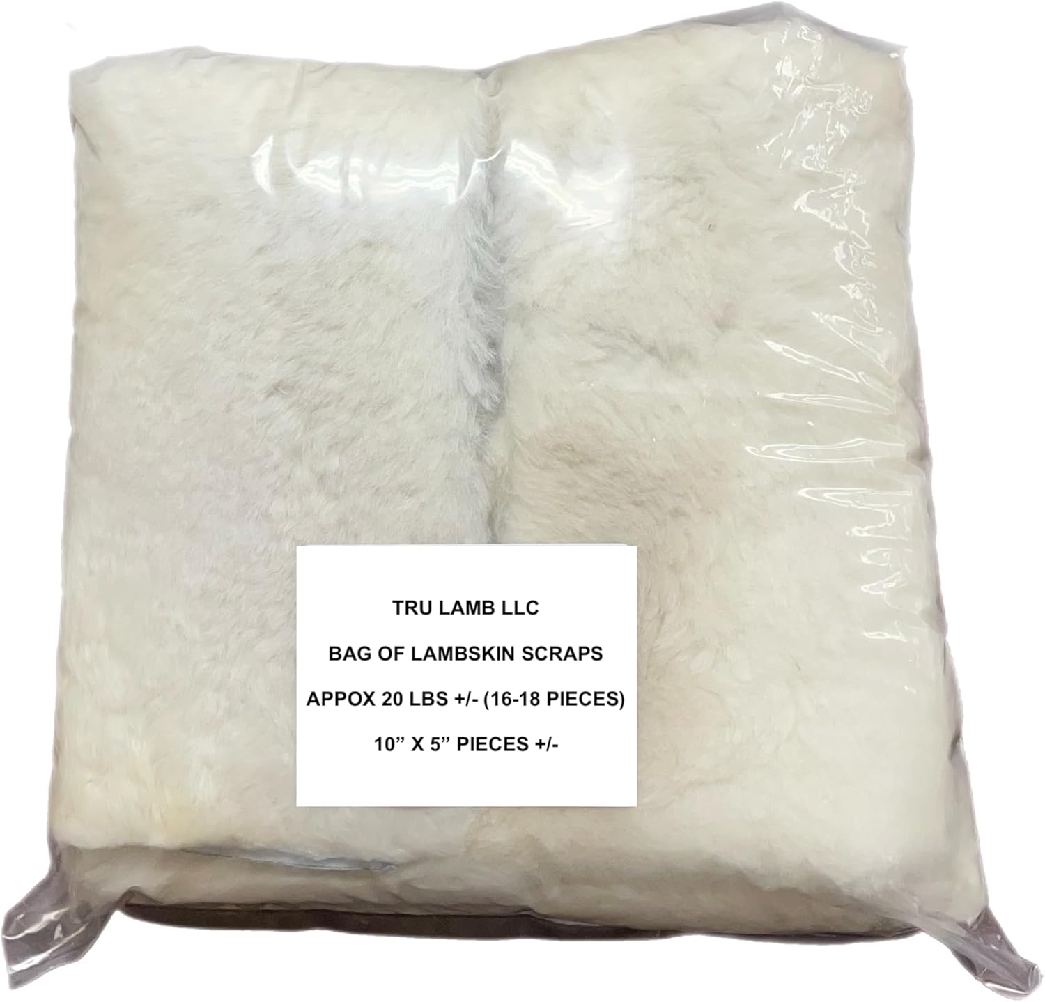 Sheepswool Leather Remnants, Sheep Leather and Wool, Lambs Wool Scrap Appoximately 16-18 Pieces 10" x 5" - Image 3