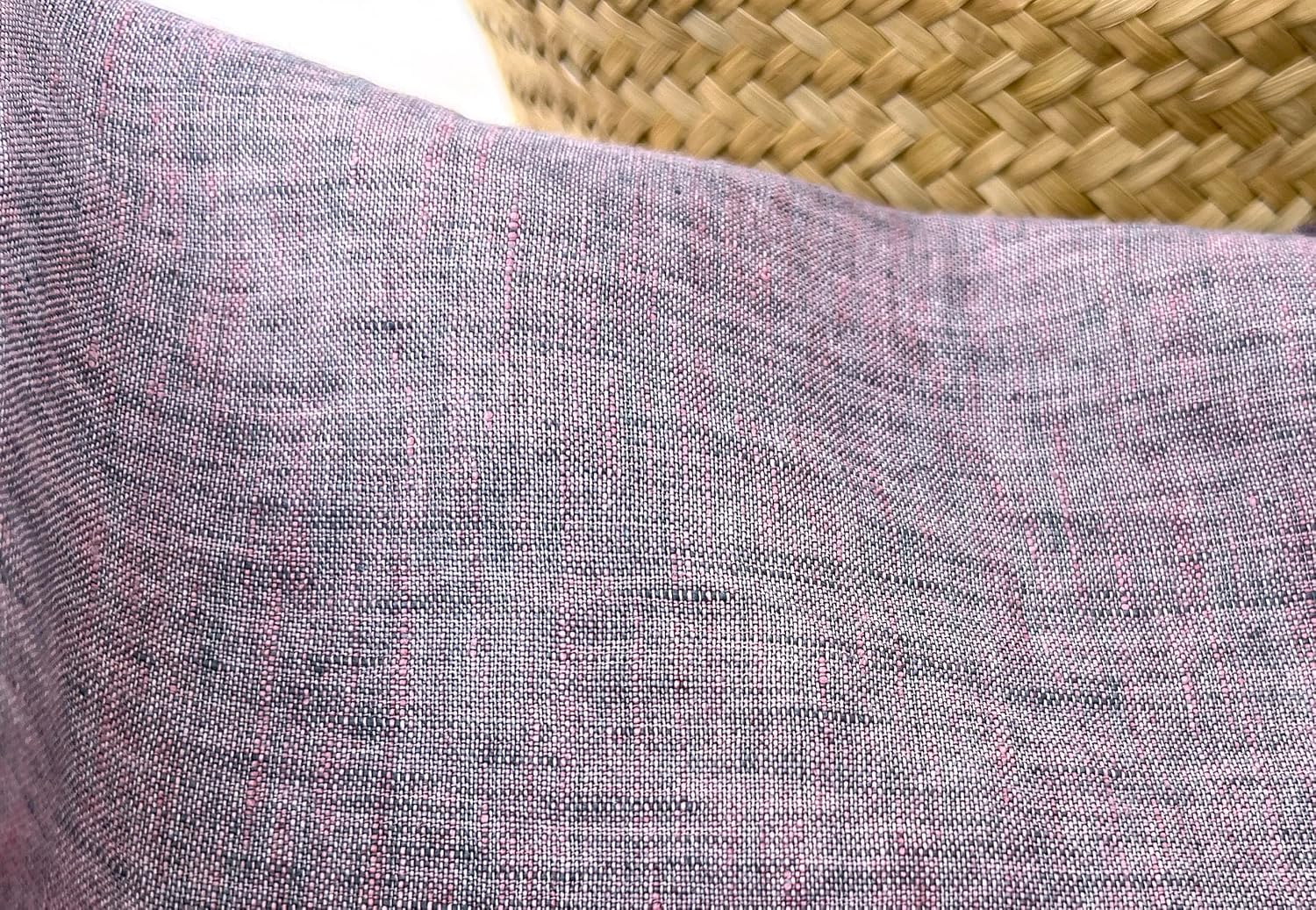 100% Linen Fabric u2013 Lightweight Delavé Vintage Dyed u2013 Two-Tone Effect u2013 Pre-Washed Soft & Breathable u2013 by The Linen Lab (Light Violet, 1 Yard pre Cut)