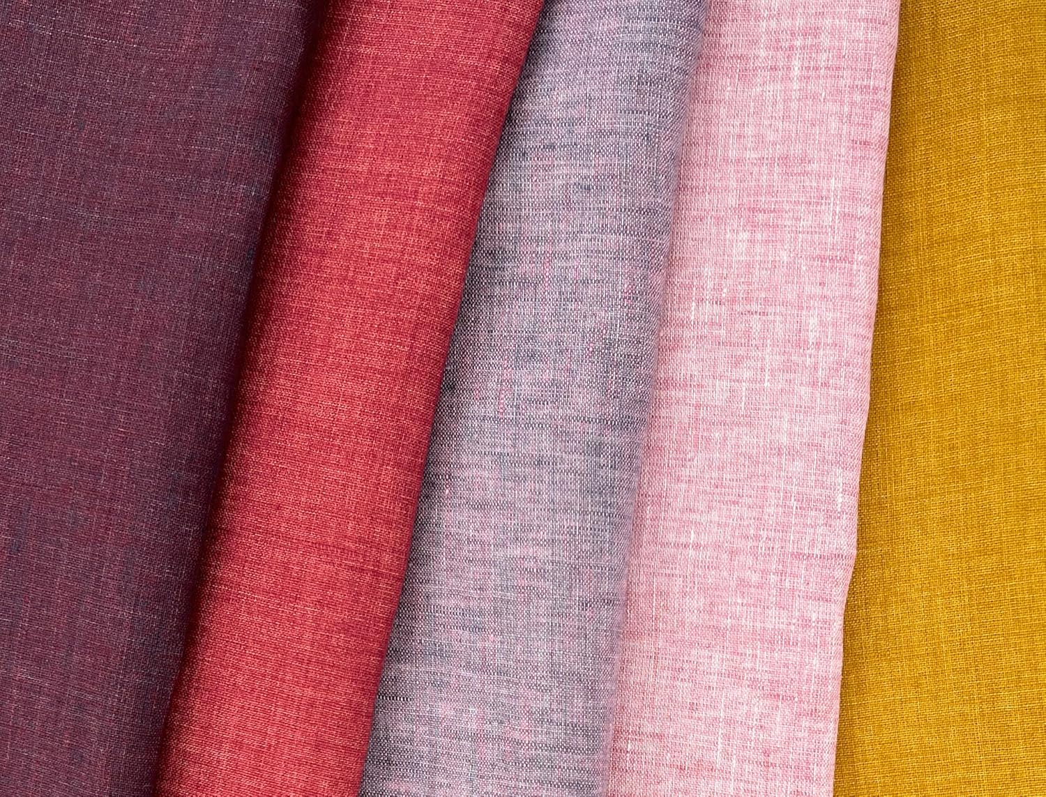 100% Linen Fabric u2013 Lightweight Delavé Vintage Dyed u2013 Two-Tone Effect u2013 Pre-Washed Soft & Breathable u2013 by The Linen Lab (Light Violet, 1 Yard pre Cut) - Image 5