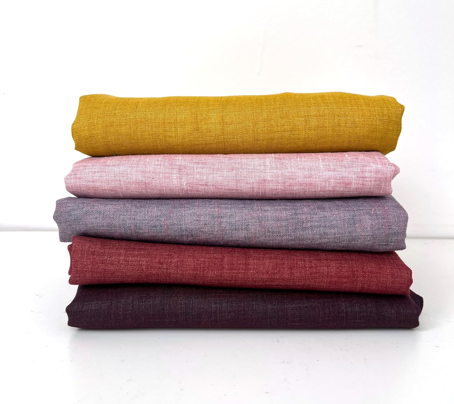 100% Linen Fabric u2013 Lightweight Delavé Vintage Dyed u2013 Two-Tone Effect u2013 Pre-Washed Soft & Breathable u2013 by The Linen Lab (Light Violet, 1 Yard pre Cut) - Image 6