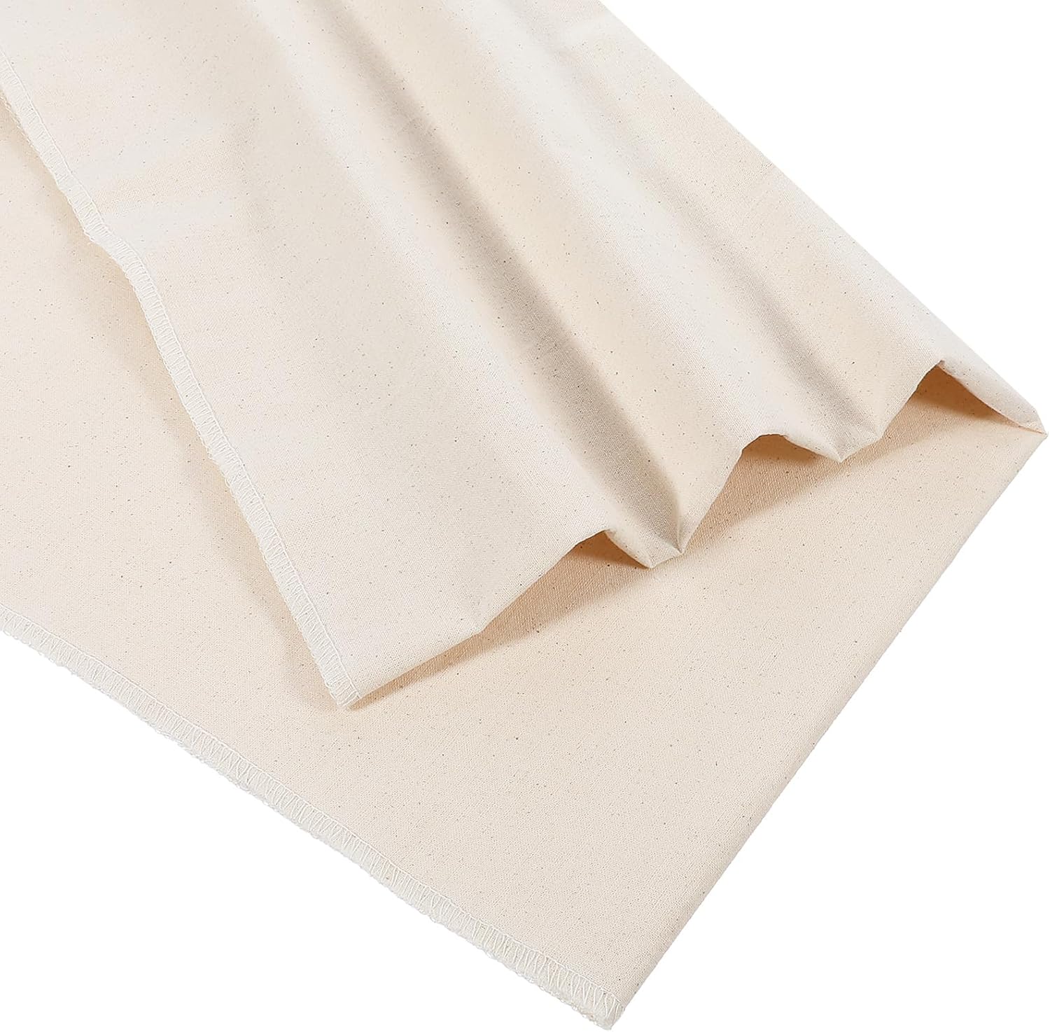 Cotton Muslin Fabric, 63 x 20inch Unbleached Muslin Linen Fabric, Beige Natural Cotton Muslins Fabrics by 0.54 Yards for Sewing Clothing, Making Garments Crafts