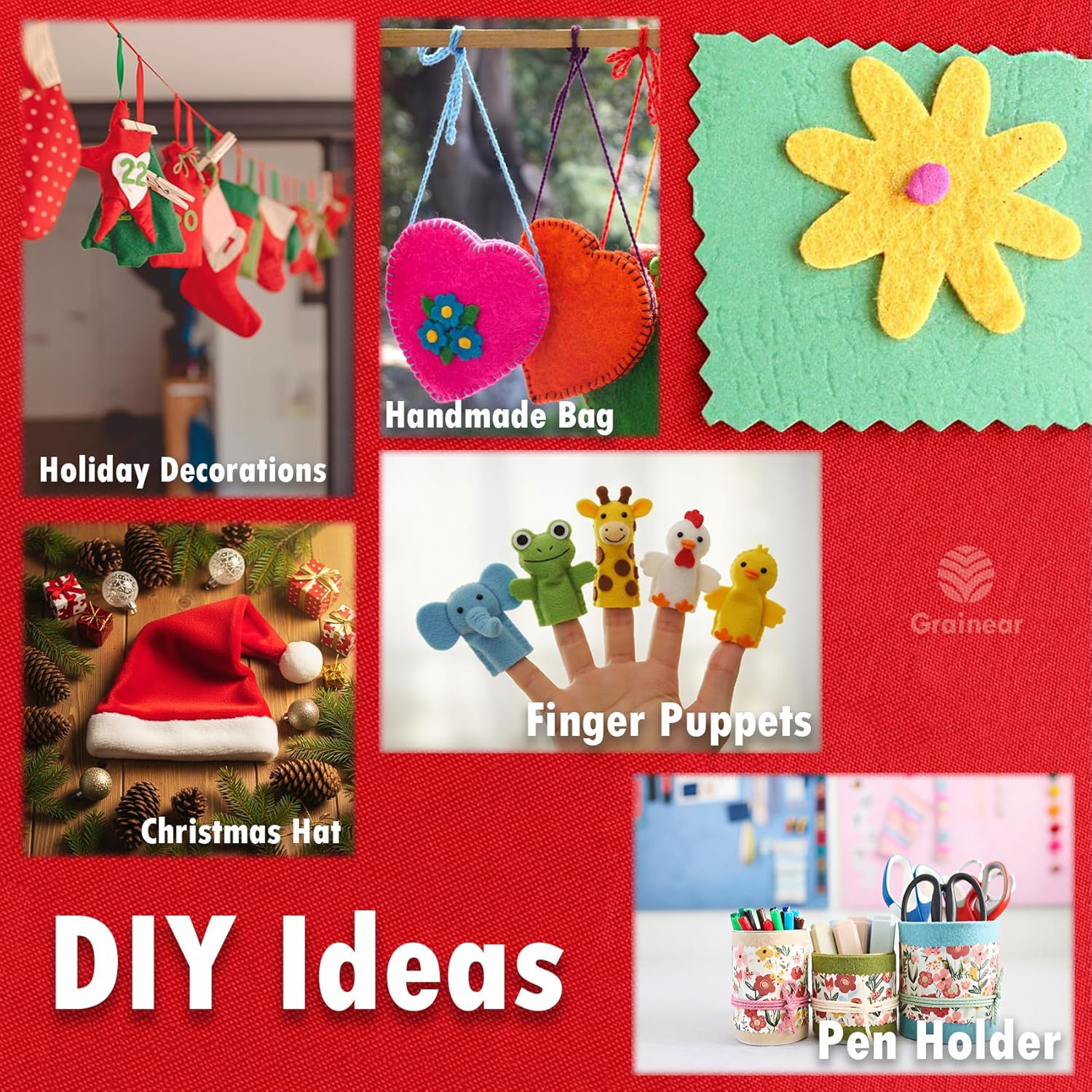 Ivory Soft Felt Fabric Sheet 36" x 36", 1.6mm Thick, Premium Craft Felt for Sewing, DIY Projects, Decorations, Art and Kids School Projects - Image 5