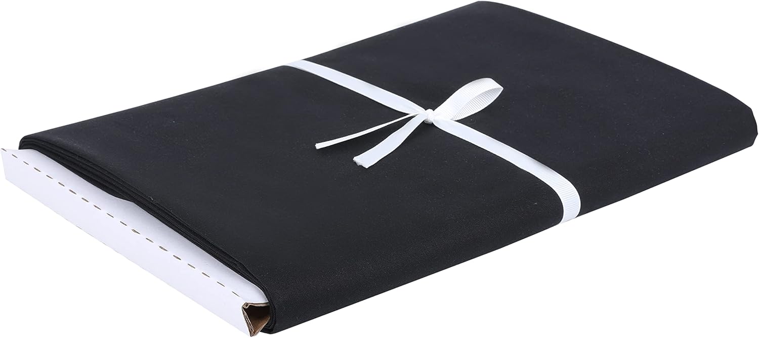 Craftido-19 Options-100% Cotton Fabric by The Yard in Solid Color 44u201DWide by 3yd (9 ft) -Medium Weight 5.2 oz-Soft Cotton for Quilting, Sewing, Crafts, Binding, Backing and Lining - Black