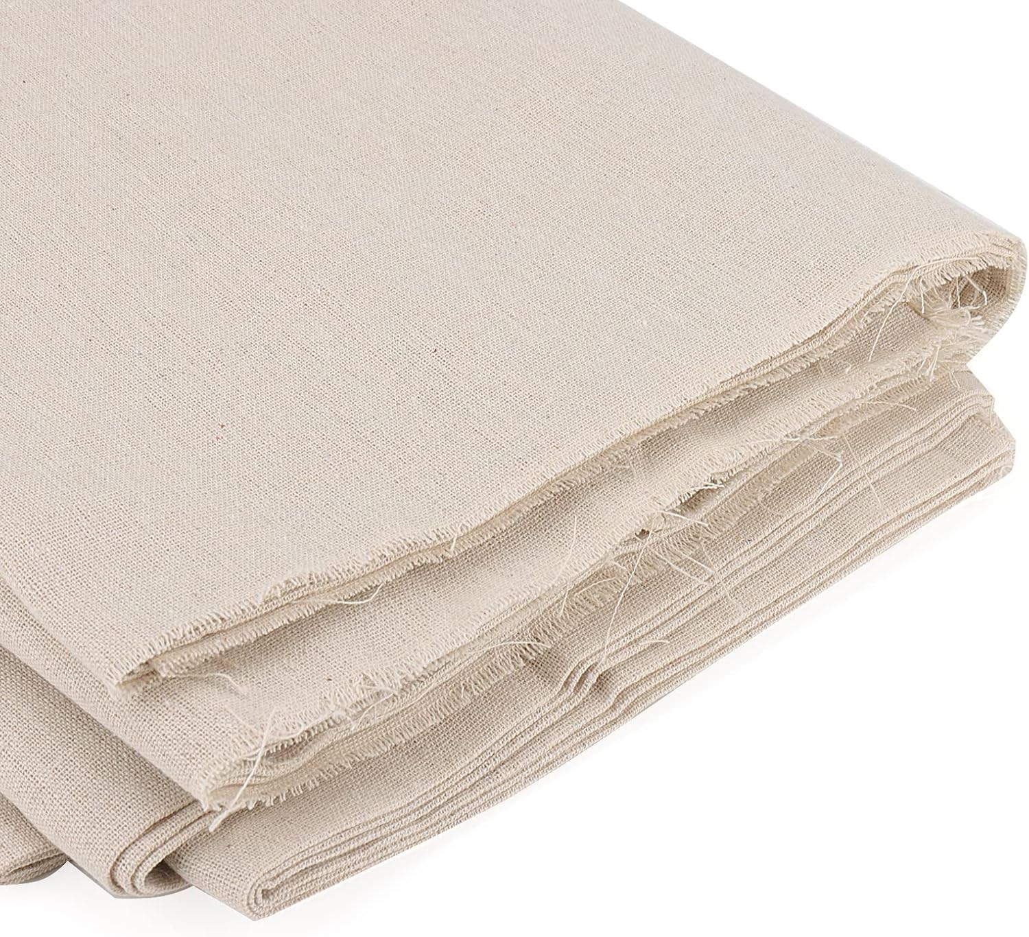 Alternative view of 59 Inch x 6.5 Yards Cotton Linen Fabric, Plain Solid Color Cotton Linen Blend Cloth Fabric, Cotton Linen Embroidery Needlework Fabric for Crafts, Tablecloths, Decoration