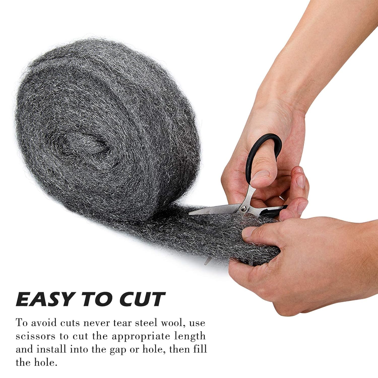 Alternative view of 30Ft(10oz) Steel Wool Roll, Coarse Wire Fabric for Pest Control, Hardware Gap Blocker & Animal Proofing in Home & Garden (DIY Kit)