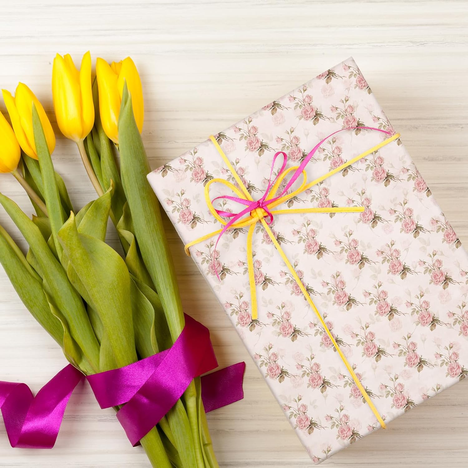 JarThenaAMCS 60Pcs Floral Cotton Fabric Bundles Pink Retro Floral Fabric Squares Spring Quilting Patchwork for DIY Handmade Sewing Crafting, 10 x 10 Inch - Image 5