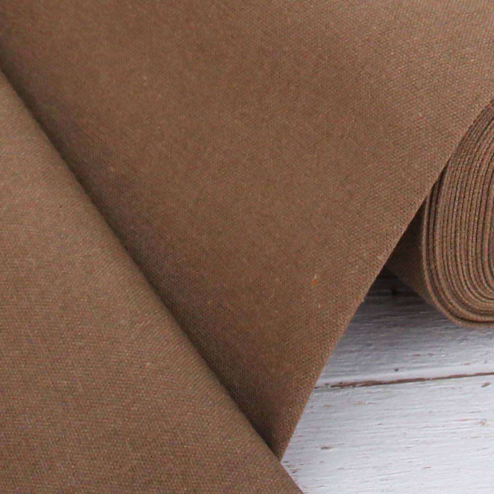 Threadart Linen Fabric by The Yard - Premium Cotton Linen Fabric for Embroidery, Cross Stitch, Apparel, Canvas, Home Décor- 55" Width - Pepper