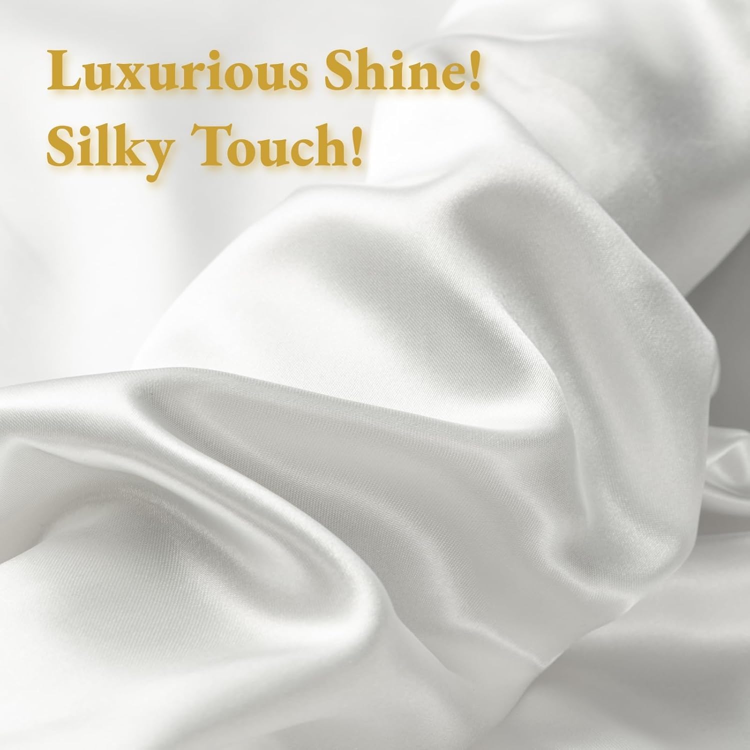 Alternative view of Precut Satin Fabric - Silky, Shiny, Soft Charmeuse Satin - Cloth Fabric by The Yard (1 Yard x 57 inch) - White Fabric for Dress, Wedding Decorations, Draping, Sewing, Table Cloth, DIY Crafts