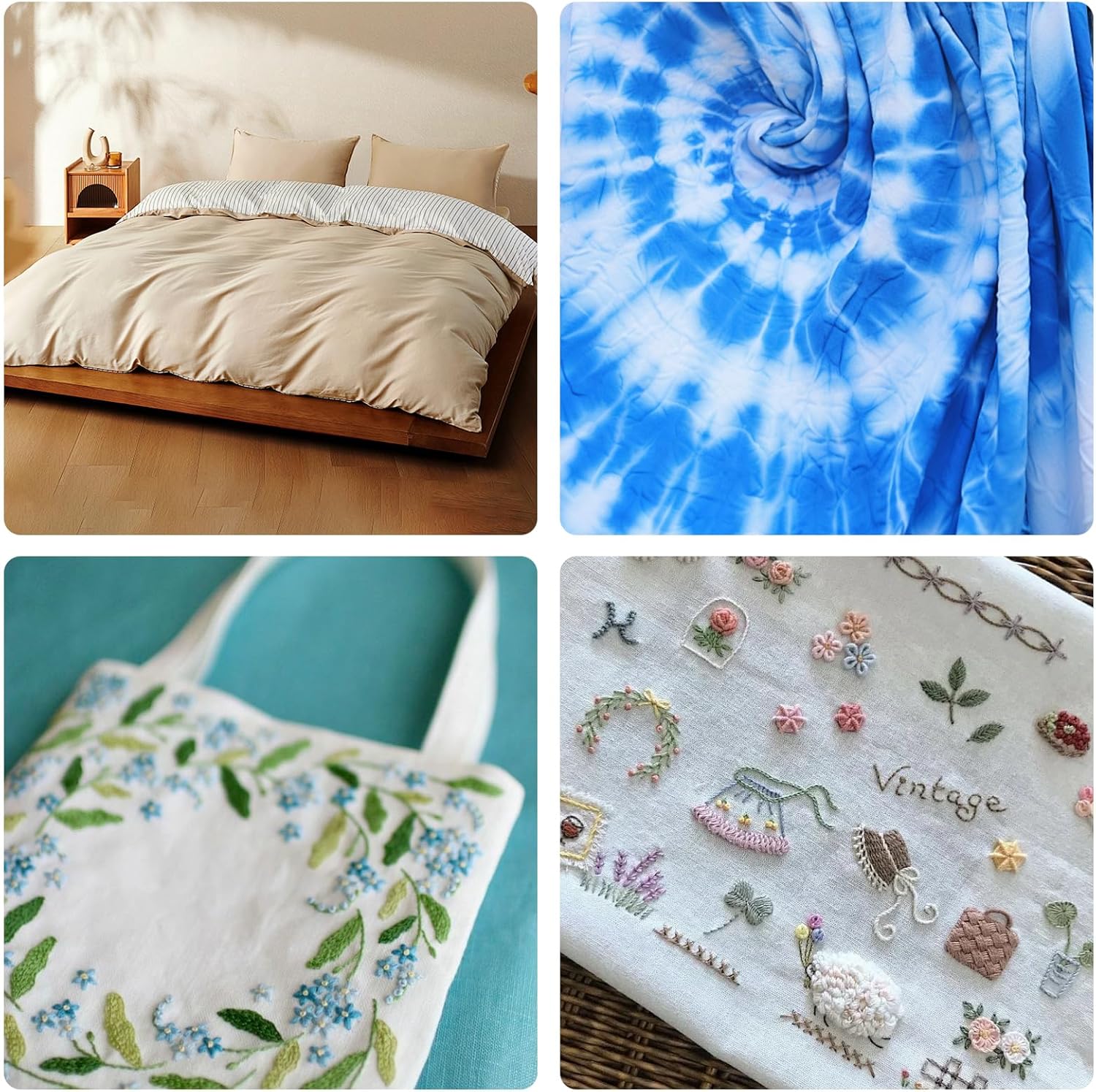 Beige Cotton Fabric for Sewing 59 Inch Wide Natural 100% Cotton Poplin Fabric by The Yard Soft Embroidery Cotton Material Apparel Cloth (Beige, 2 Yard) - Image 6