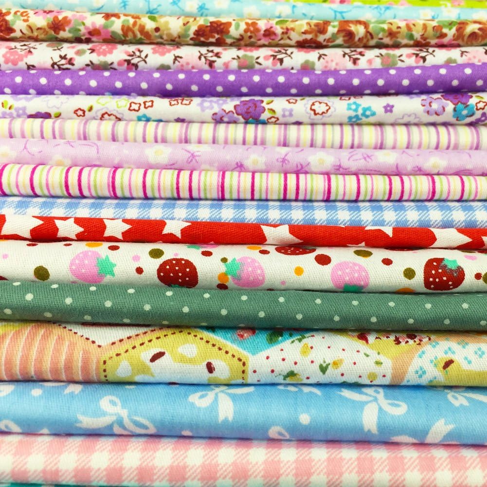 Alternative view of flic-flac 200pcs 4 x 4 inches (10cmx10cm) Cotton Craft Fabric Bundle Squares Patchwork Lint DIY Sewing Scrapbooking Quilting Dot Pattern Artcraft