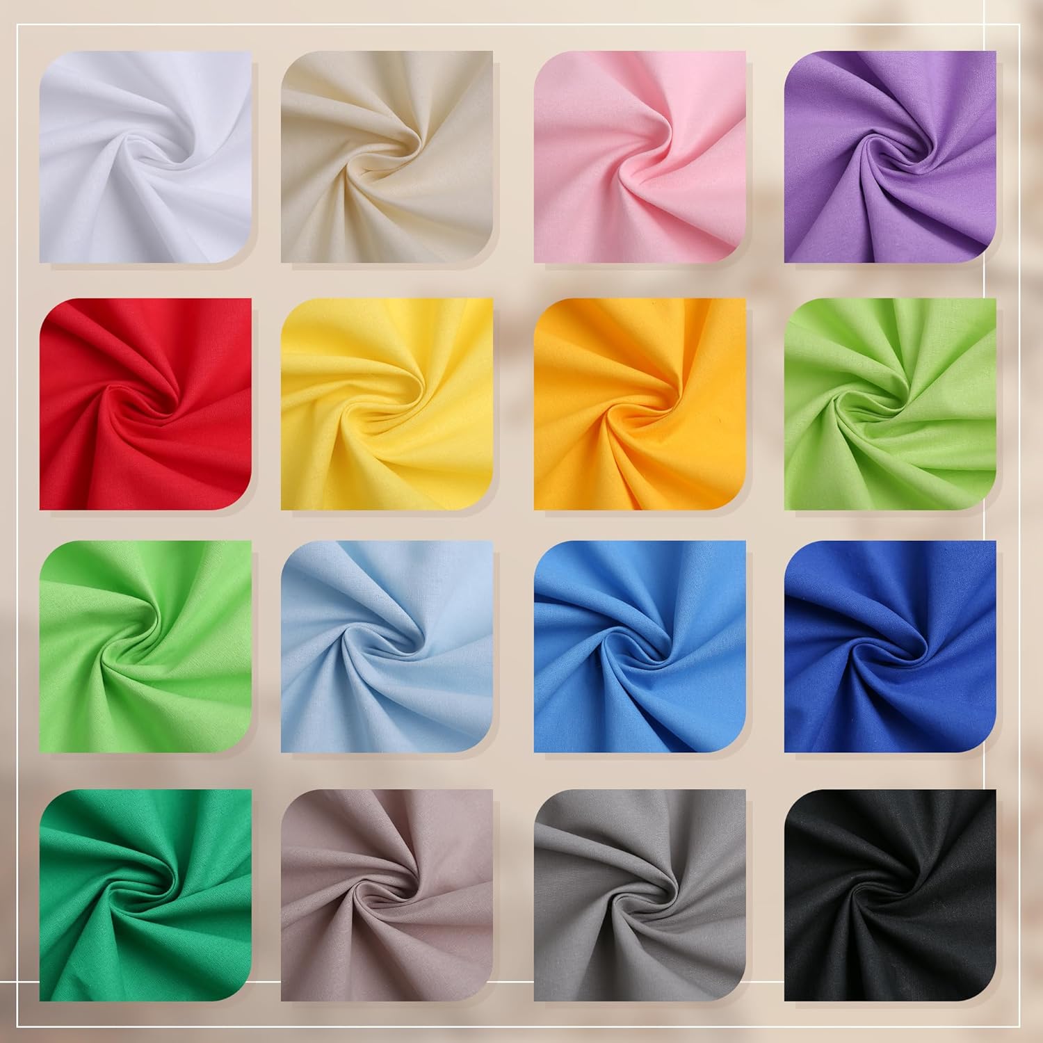 Black Cotton Fabric, Natural 100% Cotton Poplin Fabric by The Yard 59 Inches Wide Lining Fabric for Sewing Apparel Cloth Soft Embroidery Quilting, 1 Yard - Image 3