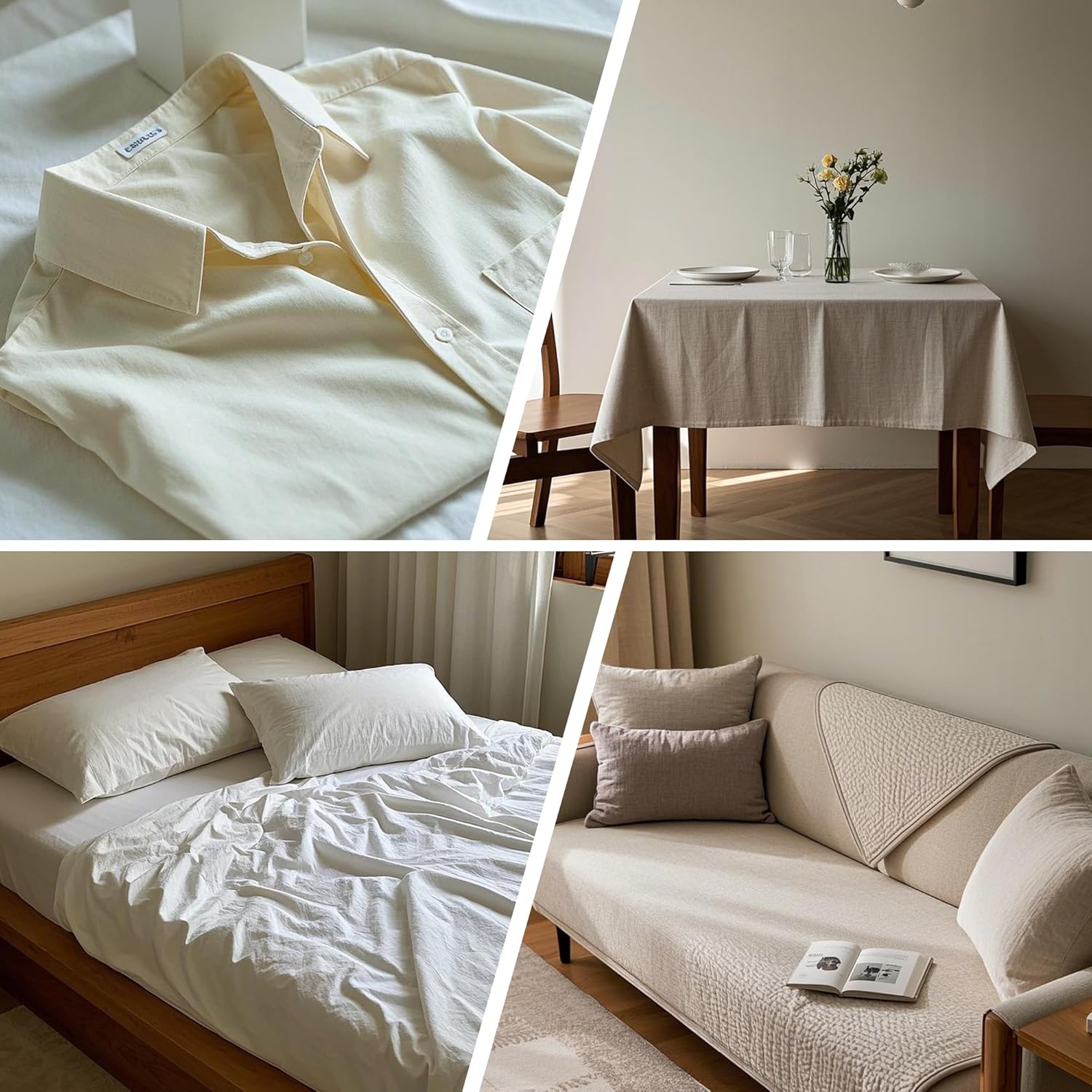 Black Cotton Fabric, Natural 100% Cotton Poplin Fabric by The Yard 59 Inches Wide Lining Fabric for Sewing Apparel Cloth Soft Embroidery Quilting, 1 Yard - Image 4